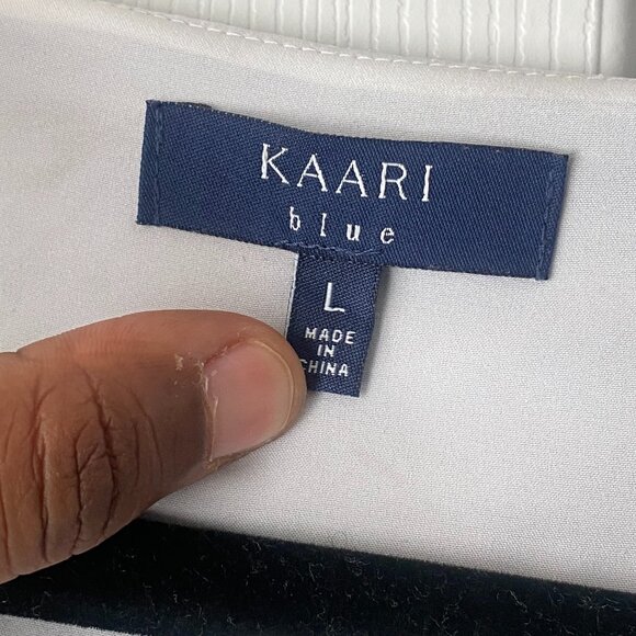 Kaari Blue | Blue and White Maxi Romper Dress - Picture 5 of 7